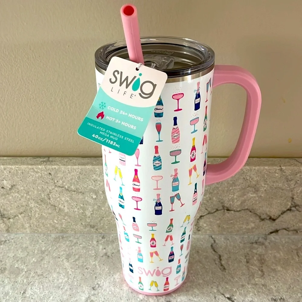 Swig Life 40oz Mega Mug, 40 oz Tumbler with Handle and Straw Cup Holder Friendly - Picture 11 of 13